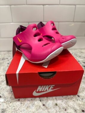 Nike Sunray Protect 3 Kids Pink/Purple Water Friendly Slip-On Sandel-NEW IN BOX
